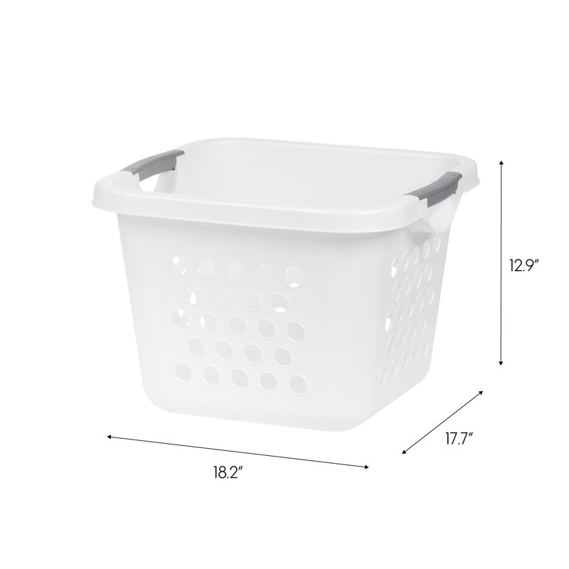 Panier à linge compact en plastique 30L IRIS - ensemble de 3