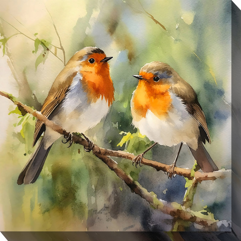 Art sur toile, "Feathered Friends"