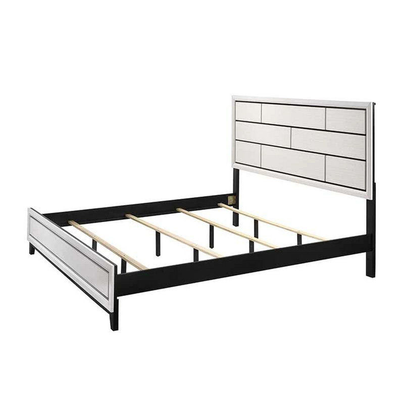 Standard Bed, King, White/Black