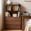 Vitrines en bois massif brun noisette