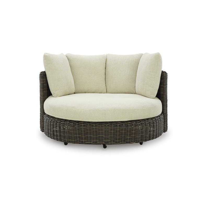 Chaise longue pivotante avec coussin Kimora