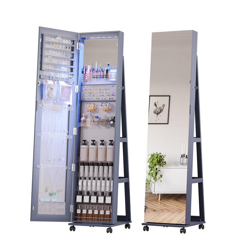Armoire pour bijoux à DEL Kalijah, Gris