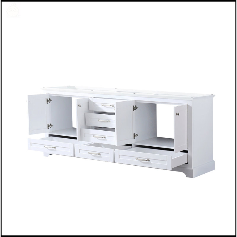 Meuble-lavabo double à fermeture en douceur, sans lavabo, rangement spacieux et fabrication durable pour les salles de bain modernes