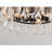 Gunger 3-light 15" Black Crystal Glass Teardrops Flush Mount