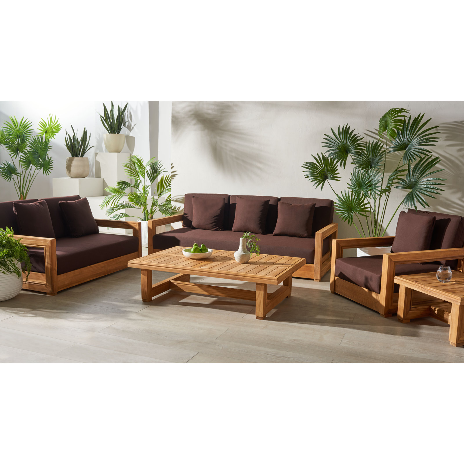 Melrose 6-Person Teak Patio Seating Group