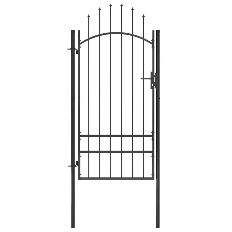 Pendik 248.92cm H x 99.06cm W Black Metal Gate