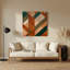 Abstrait formes 85, art mural en métal brun-727866739