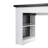 55" Modern Fluted Office Desk With Storage Cabinet & Drawers (Not Include Stools)-535905267