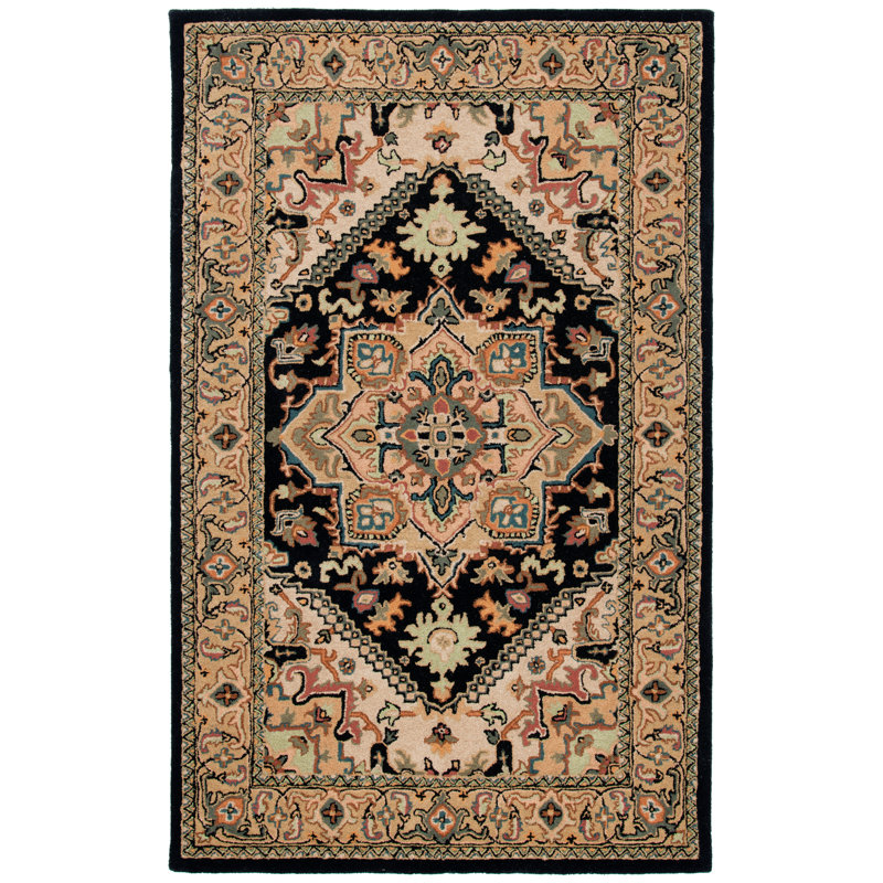 Tapis oriental en laine touffeté à la main Coralena, Rectangle de 5 pi x 8 pi