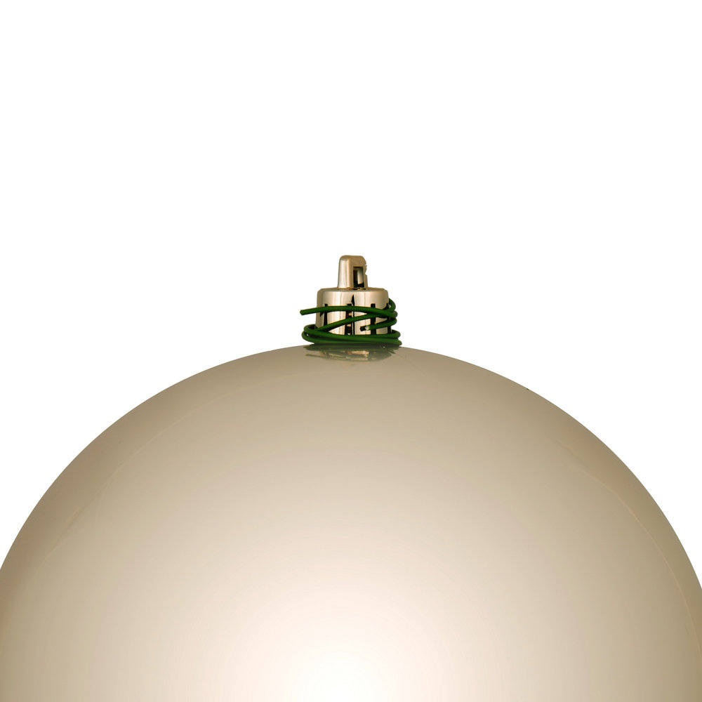 Shatterproof Bauble, 10" H x 10" W x 10" D, Oat Shiny