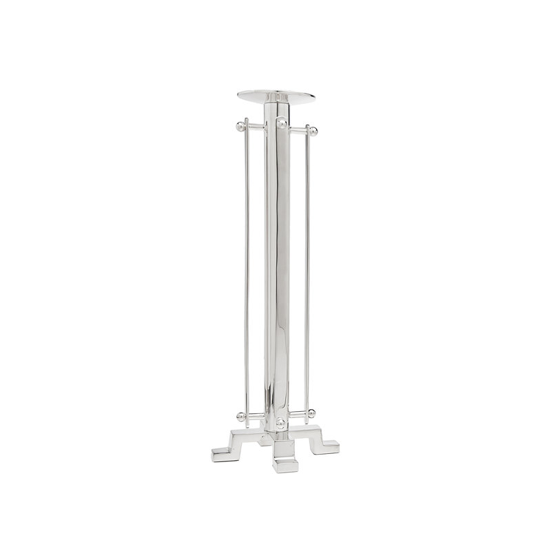 Suspension Nickel Plate Candlestick, 13" H x 5" W x 5" D