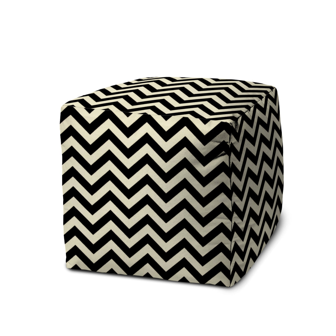 Black and white store outdoor pouf