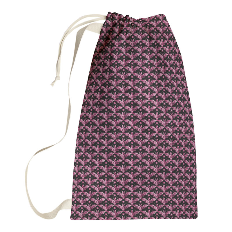 Sac à linge Bats, Petit (H 64 po x l 20 po x P 1,5 po), Rose