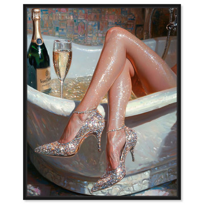 Toile Champagne Bath Party par Art Remedy