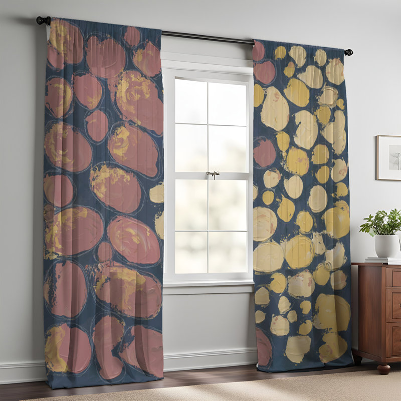 Paire de rideaux semi-transparents Sabriyah, L 20 po x H 82 po