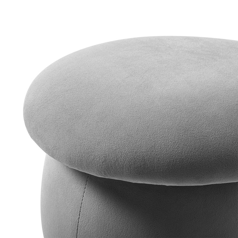 40cm Wide Velvet Cylinder No Pattern Footstool Ottoman