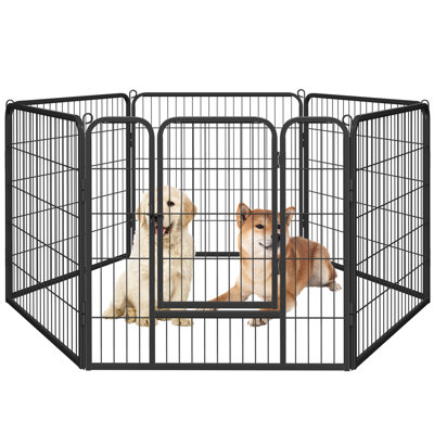 81.2cm H 6 Panel Metal Exercise Pen
