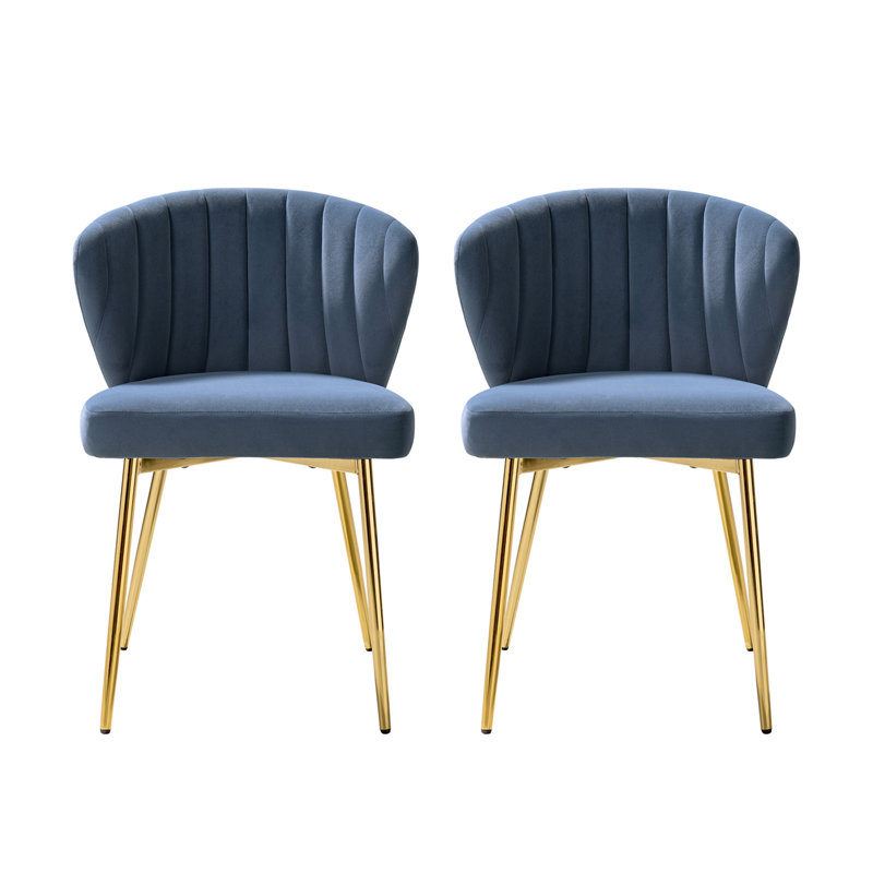 Chaise à oreilles Euclid, Bleu ardoise