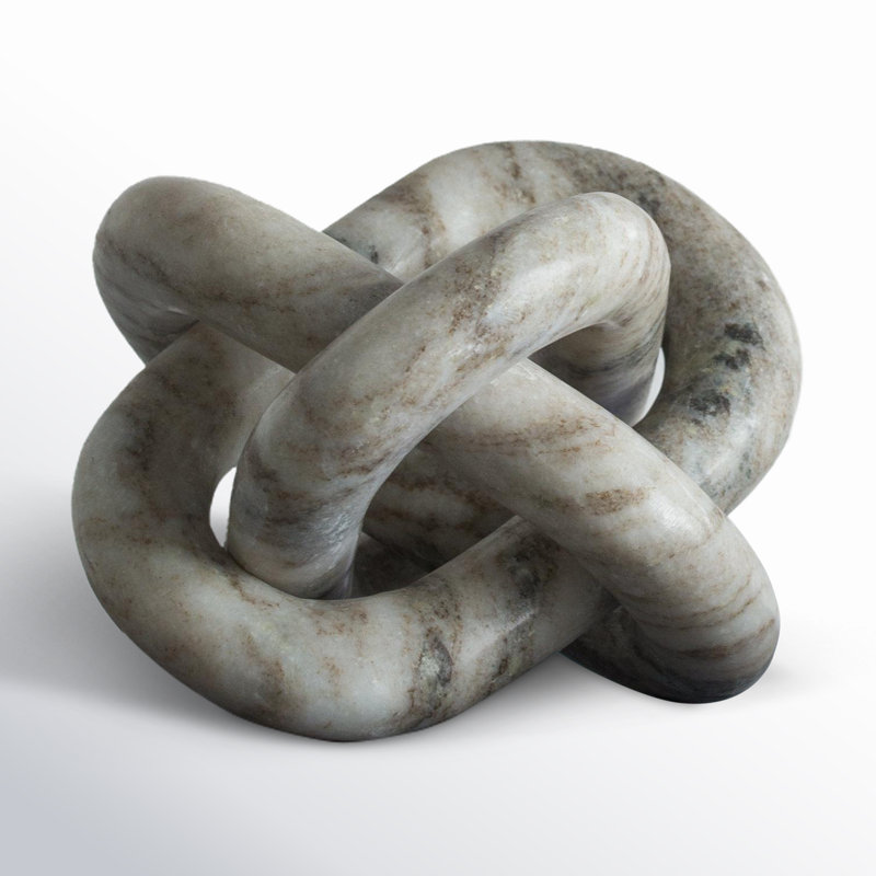 Decorative Marble Chain Sculpture, Brown