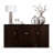 Dows 71" Sideboard — Reeded Espresso · Serpentine Cabinet  · Hidden Silverware Drawer