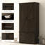 Armoire de rangement 64 po avec portes et tiroirs, brun-404863200