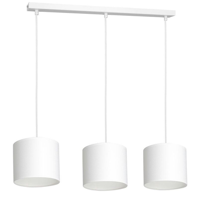 Latwanda 3 - Light Drum Chandelier, White, White