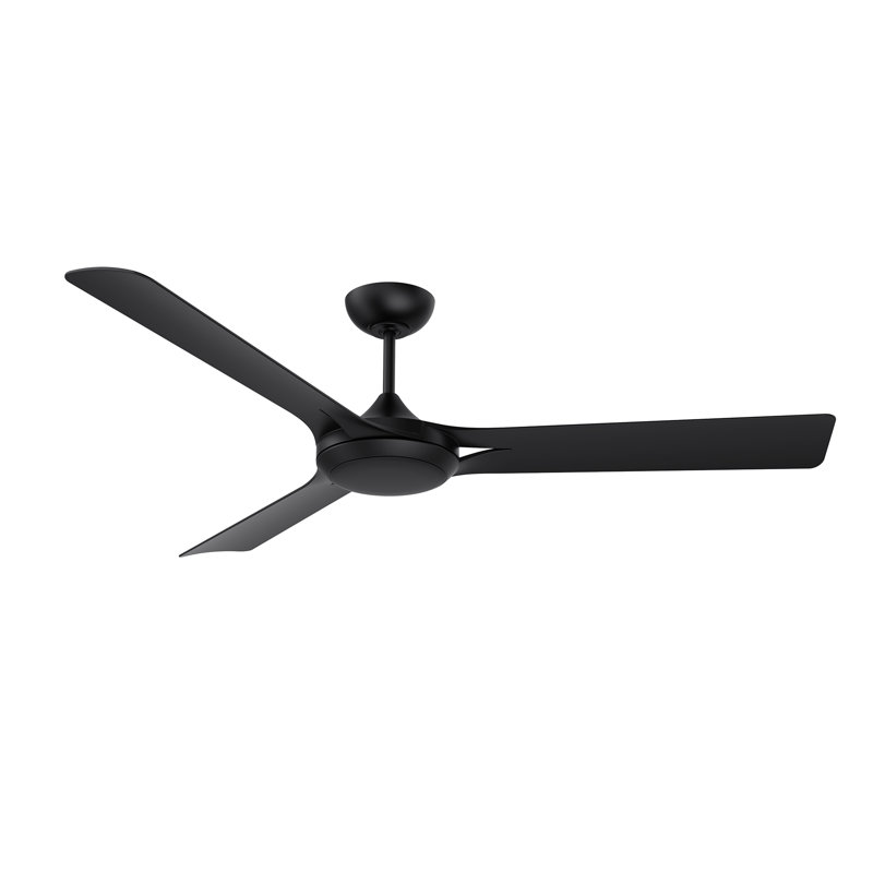 Ventilateur de plafond 60 po avec lumières DEL Gladies, Noir mat