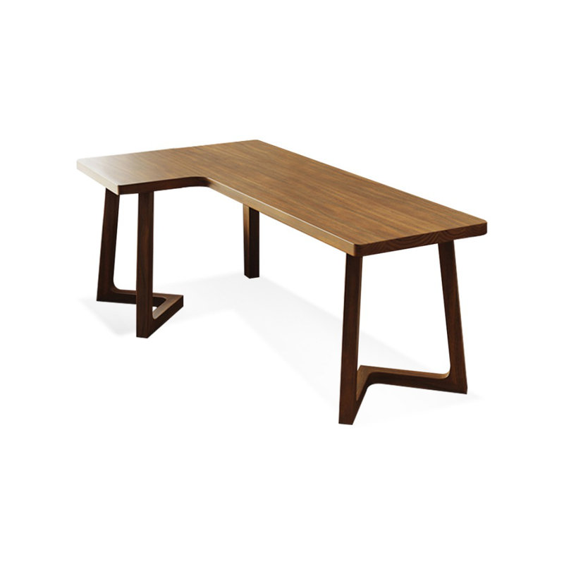 70.87+39.37" Nut-brown Rectangular Solid Wood desks