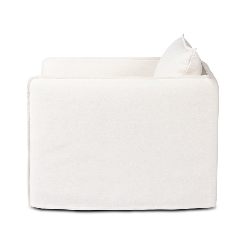 Andre Swivel Armchair, Alessi Linen Polypropylene/Olefin
