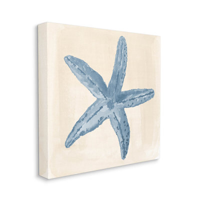 " Blue Starfish Nautical Summer " by Lucille Price Painting Print