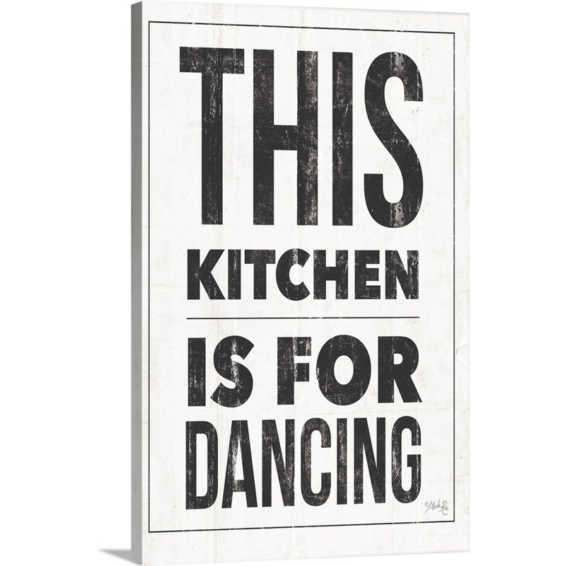 Reproduction d’art textuel sur toile, "this Kitchen" par Marla Rae, H 36 po x l 24 po x P 1,25 po, Toile tendue