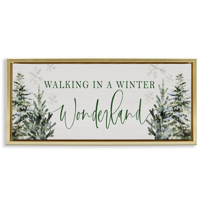 «Winter Wonderland Trees», art mural encadré flottant par Lux + Me Designs