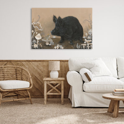 Toile Hog & Frog avec champignons par Hollihocks Art
