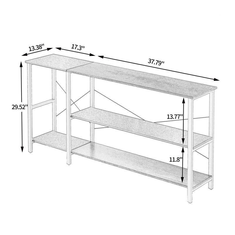 Schlusser Console Table, 29.52" H x 55.09" W x 13.38" D