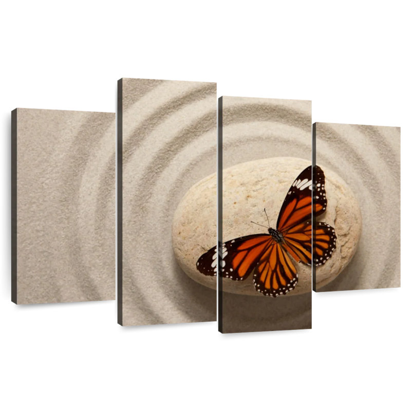 Zen Orange Butterfly, 54" H x 84" W