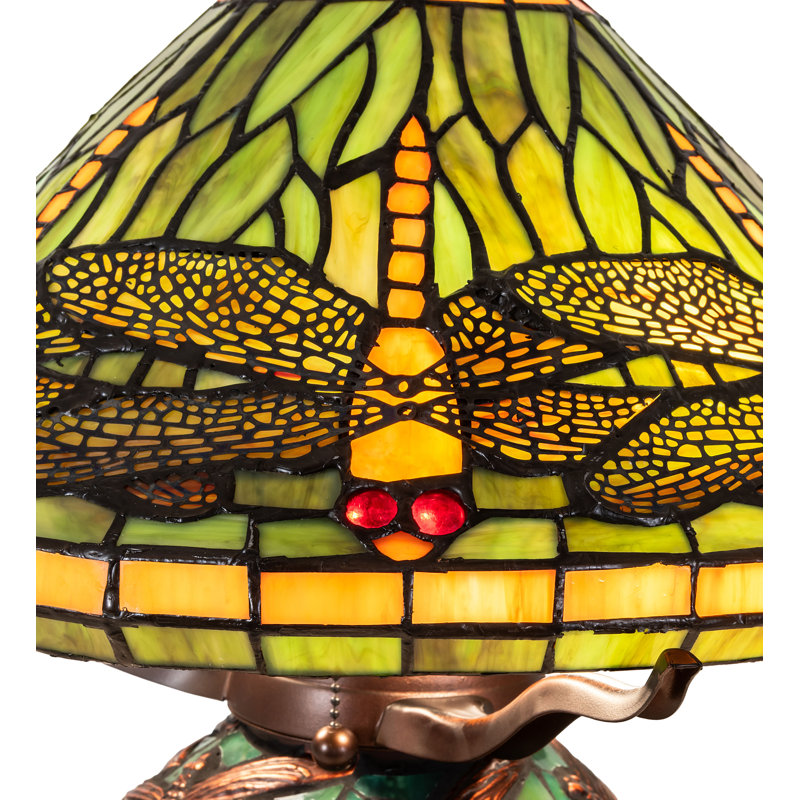 Meyda Tiffany & Stained Glass Table Lamp, Green
