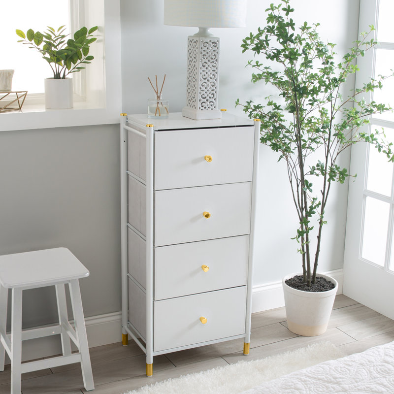 Naaz 18.11'' W 4 - Drawer Dresser, White