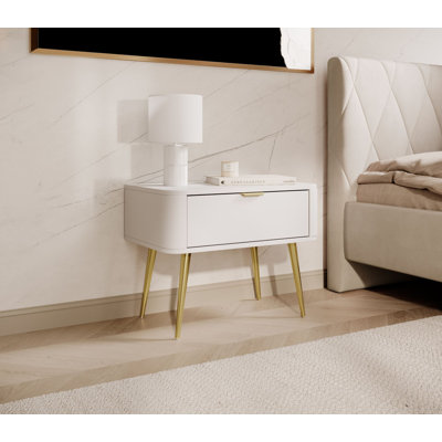 62.6cm W Manufactured Wood Bedside Table