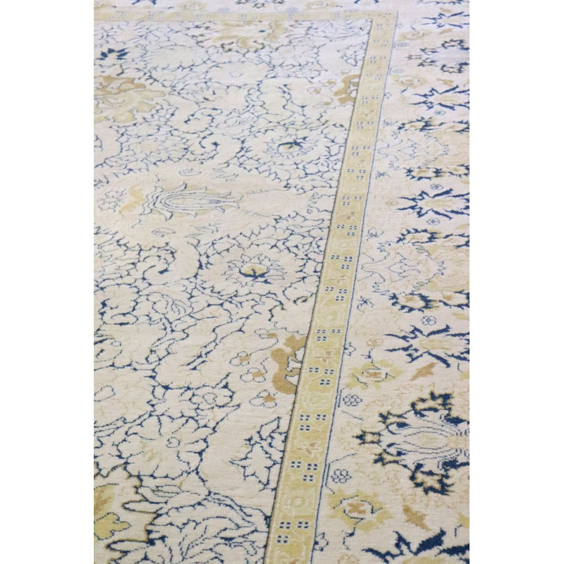 Agara One-of-a-Kind 6'10" x 9'5" Area Rug in Navy/Ivory/Yellow