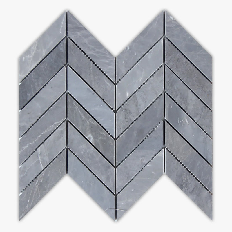 Carreau de mosaïque de mur et de plancher en marbre à chevrons / chevrons 1 po x 4 po