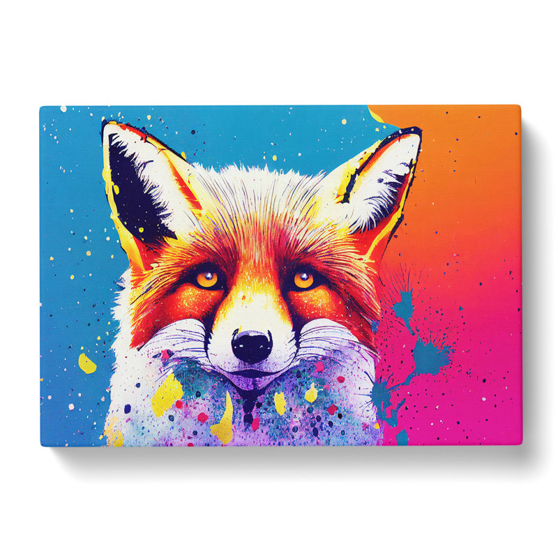 Fox Splashed Vol.6 Abstract - Wrapped Canvas, 35cm H x 50cm W x 3cm D
