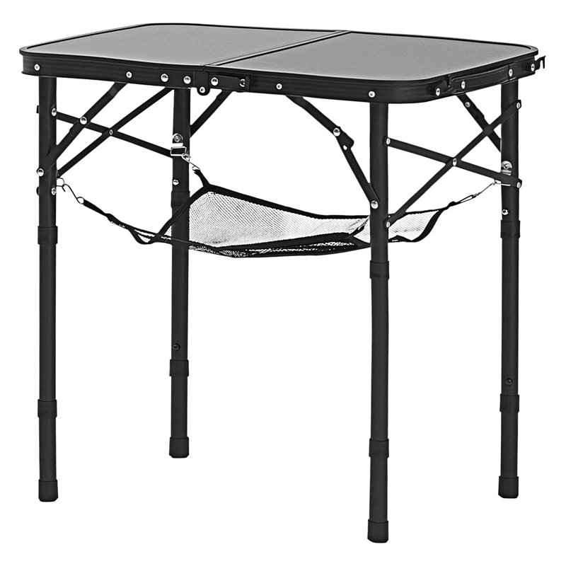 Table de camping pliante et portative, Noir