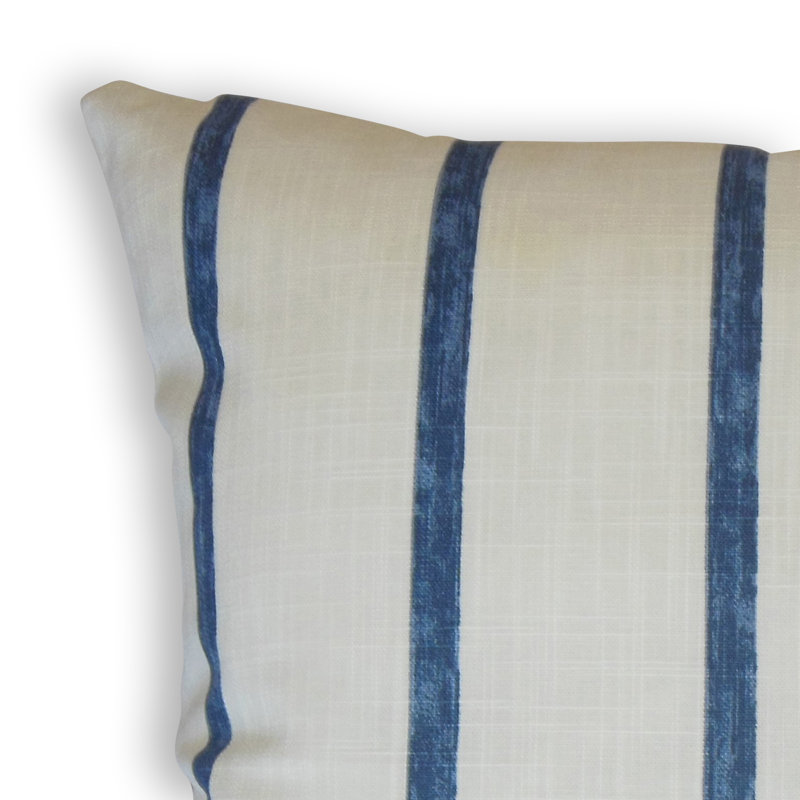 Tarez Square Pillow Cover & Insert, Height(22") x Width(22"), Denim