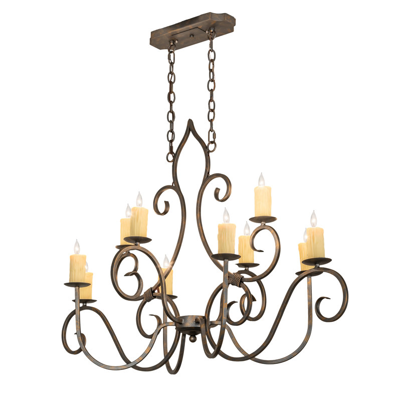Lustre empire 10 lumières Clifton