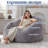 Oversized Shell-Shaped Faux Fur Bean Bag Chair, Cozy Accent Chair with Supportive Backrest-601042322