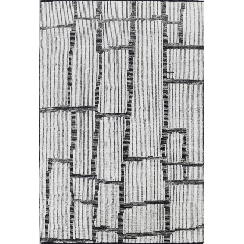 Stuart Street One-of-a-Kind Rectangle 8' x 9'11" Rectangle Wool Area Rug in Ivory and White
