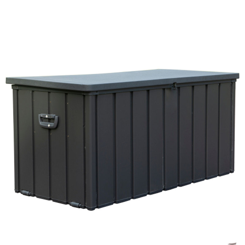 100-Gallon Waterproof Deck Box with Lock, Gray, 27.56" H x 49.41" W x 24.69" D