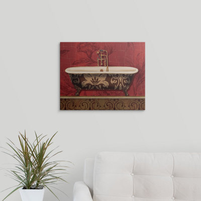 Royal Red Bath " Royal Red Bath I " by Lisa Audit