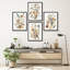 «Wild Floral Botanical Rustic Artwork, encadré, impression, affiche, petit art mural de salle de bain», 4 pièces-101825641-101825640