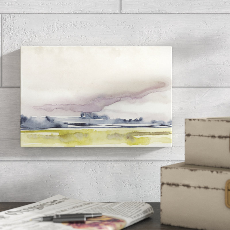 «Amethyst Sky I», peinture sur toile, H 8 po x l 12 po